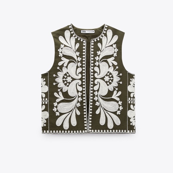 Zara embroidered vest - Picture 9 of 11